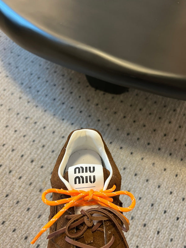 Miu Balance 530 Sneaker Chestnut Brown Suede