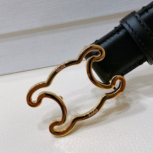 CEL 25mm Frame Triomphe Belt Black Cowhide 176680