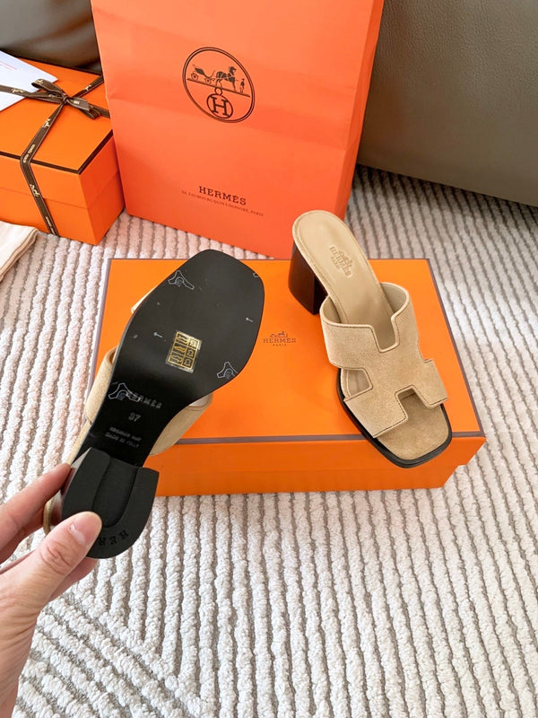 Sandalo HM Helia 60 in pelle scamosciata beige 963255