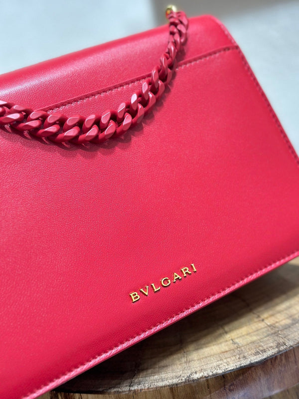 BVL Serpenti Forever Crossbody Bag 25cm Red Calfskin GHW 188660