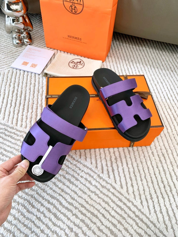 Sandalo HM Cyprus in pelle di agnello viola 963505