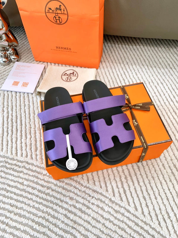 Sandalo HM Cyprus in pelle di agnello viola 963505