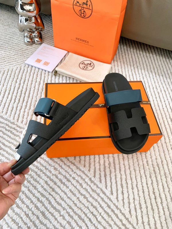 HM Chypre Sandal Black Mix Blue Navy Cowhide  963517