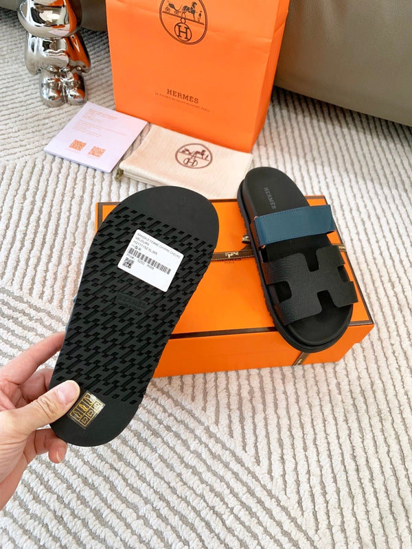 HM Chypre Sandal Black Mix Blue Navy Cowhide  963517