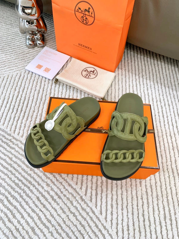 HM Extra sandal Khaki Green Suede 963522