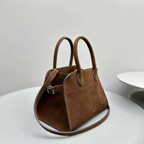 The Row Margaux 10 26cm Tote Bag In Suede