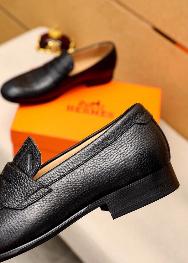 HM HANDPAINTED LOAFER BLACK CALFSKIN