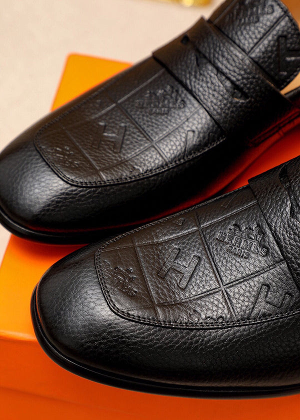 HM HANDPAINTED LOAFER BLACK CALFSKIN