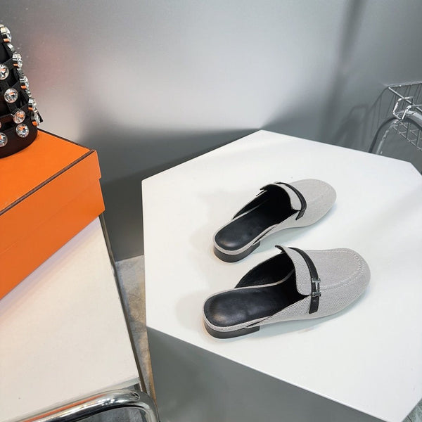 Lena Mule Gray Denim