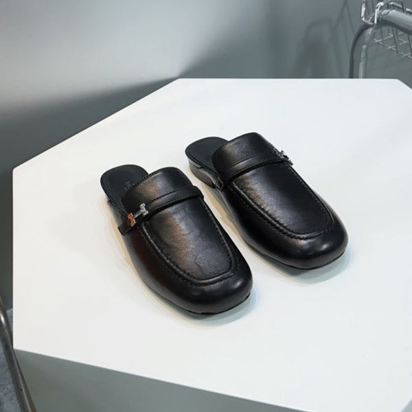 Lena Mule Black Leather