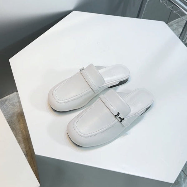 Lena Mule Pelle Bianca