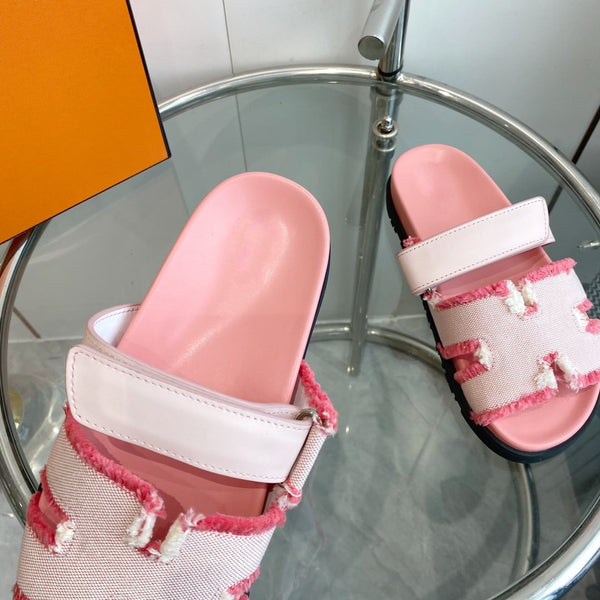 Sandalo Cyprus Techno in pelle rosa