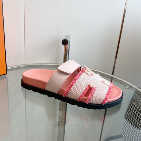 Sandalo Cyprus Techno in pelle rosa