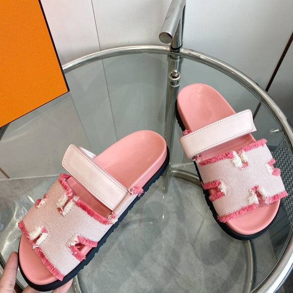 Sandalo Cyprus Techno in pelle rosa