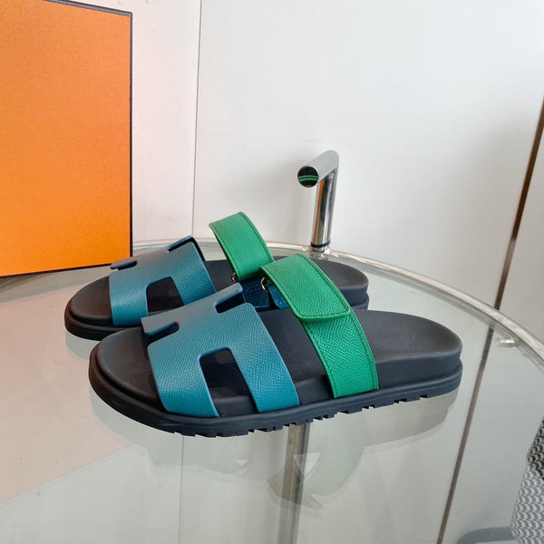 Sandalo Cyprus Tiffa con cinturini blu in pelle