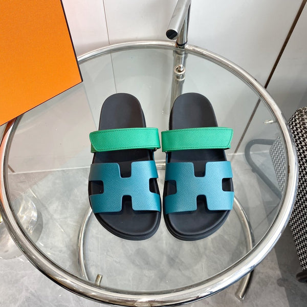 Sandalo Cyprus Tiffa con cinturini blu in pelle