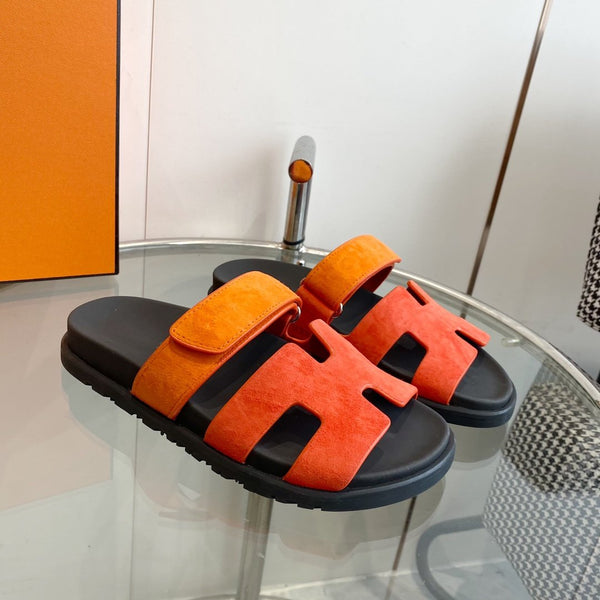 Sandalo Chypre Camoscio Chapas Rosso / Arancione