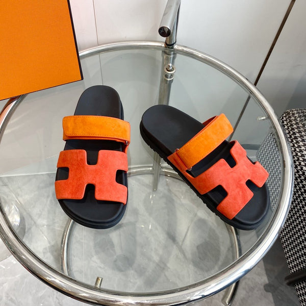 Sandalo Chypre Camoscio Chapas Rosso / Arancione