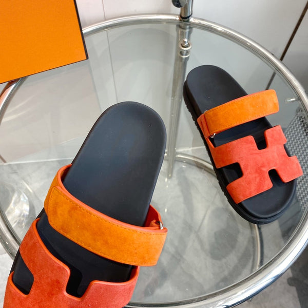 Sandalo Chypre Camoscio Chapas Rosso / Arancione