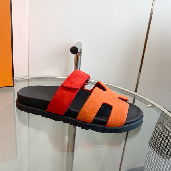 Cyprus Sandal Chapas Arancione / Pelle Scamosciata Rossa