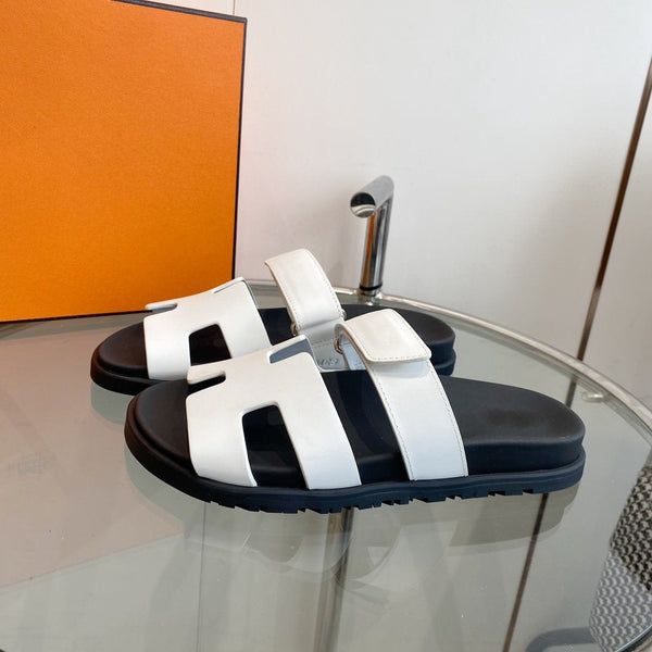 Chypre Sandal White Mastic Calfskin Leather