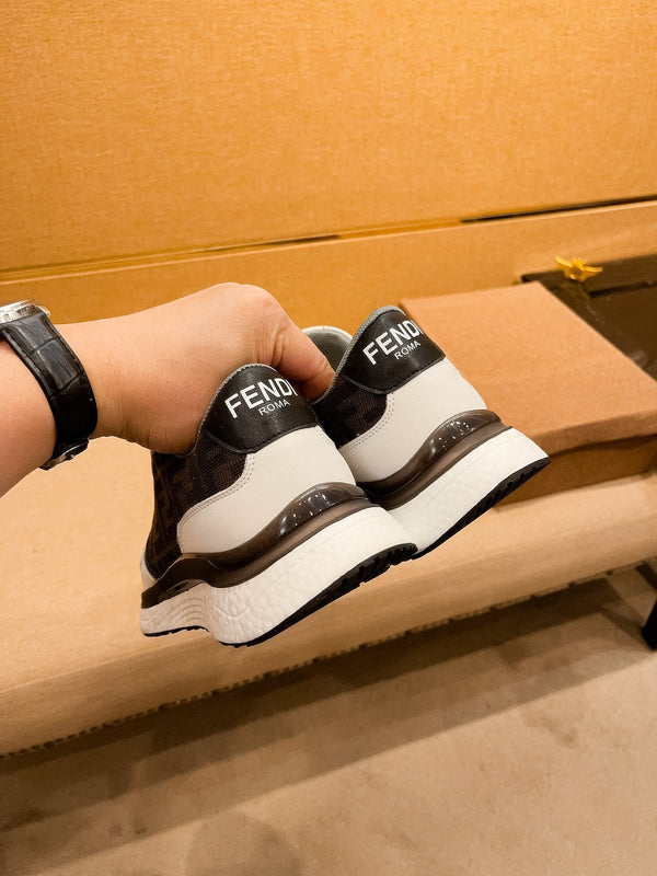 CD SALVATORE FERRAGAMO SNEAKER WHITE AND BROWN JACQUARD