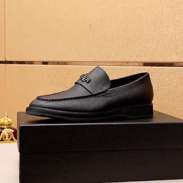 PRA LOAFER IN BLACK GRAINED CALFSKIN