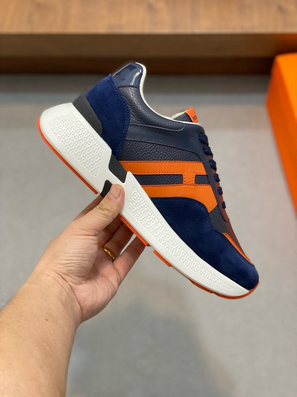 HM HOGAN SNEAKER NAVY CALFSKIN AND SUEDE