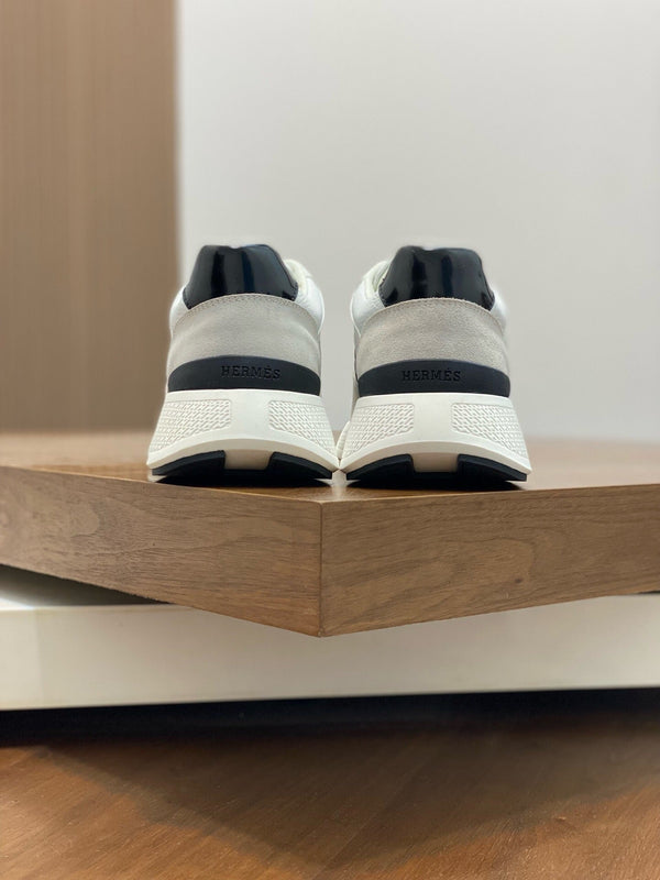 HM HOGAN SNEAKER WHITE CALFSKIN AND SUEDE