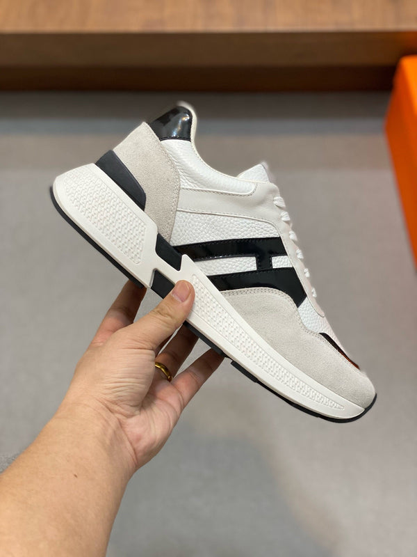 HM HOGAN SNEAKER WHITE CALFSKIN AND SUEDE