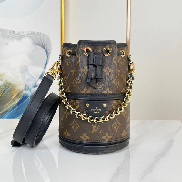 CANOA 20 IN TELA MONOGRAMMA MARRONE FERRAMENTA ORO