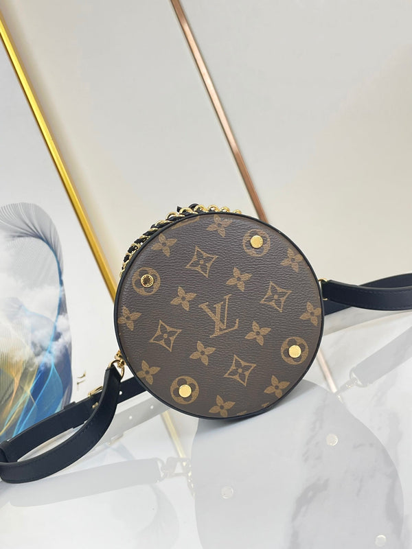 CANOA 20 IN TELA MONOGRAMMA MARRONE FERRAMENTA ORO