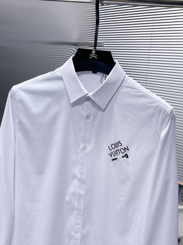 LV BASIC LONG-SLEEVED SHIRT WHITE COTTON 238818
