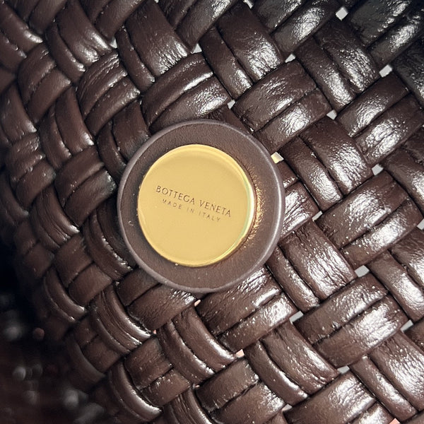 BORSA MINI COBBLE 20 IN PELLE DI AGNELLO MARRONE SCURO