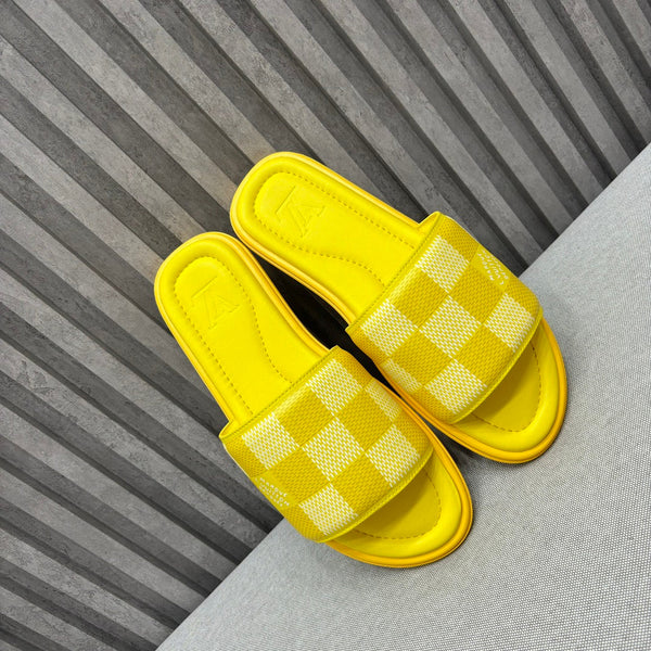 LV VENICE MULE SLIPPERS GIALLO LIMONE DAMIER