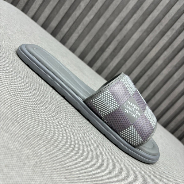 LV VENICE MULE SLIPPERS GRAY DAMIER
