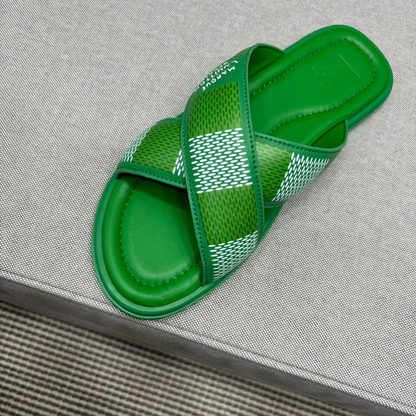 LV VENICE MULE SANDALS KELLY GREEN