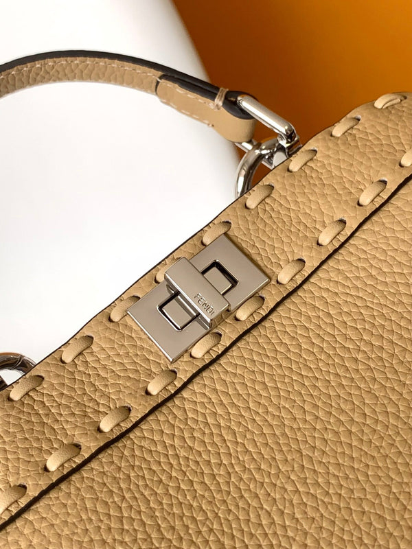 Borsa Peekaboo ISeeU Petite 20 Pelle marrone chiaro Shw 