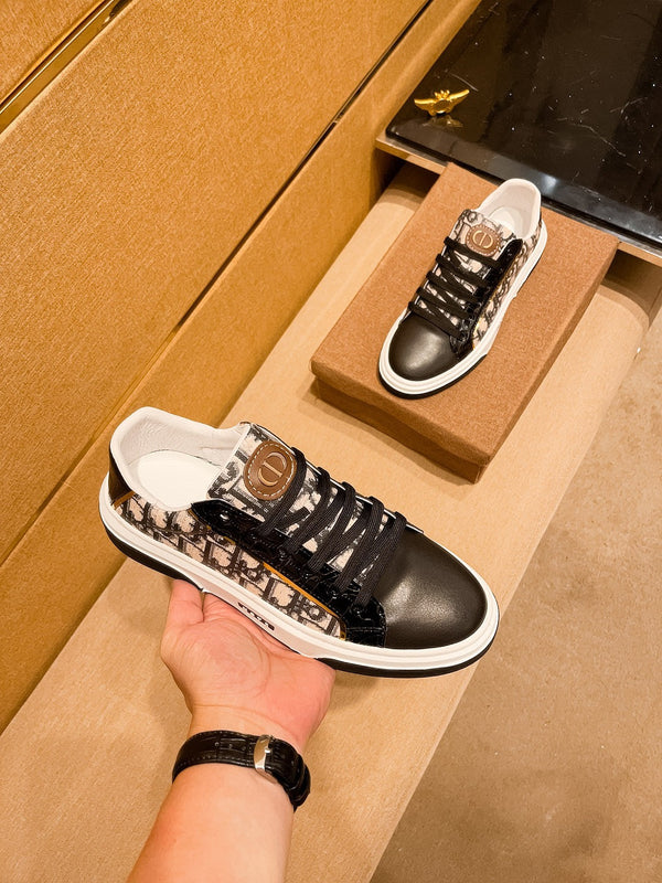 CD LOW TOP SNEAKER CHOCOLATE CALFSKIN