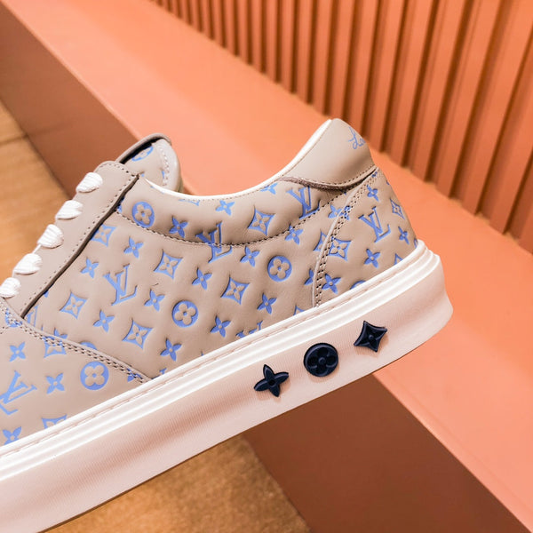 LV TRAINER SNEAKER IN CAMEL BEIGE MONOGRAM CALFSKIN