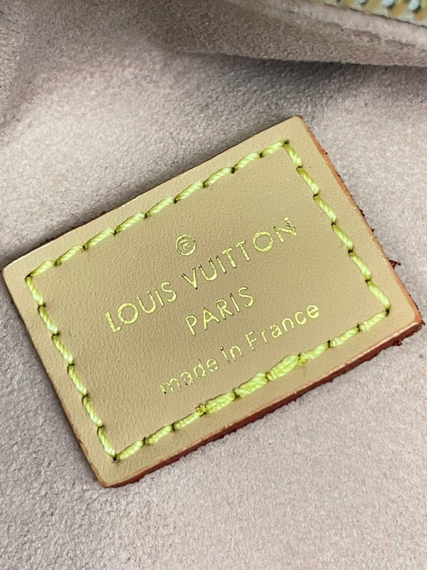 BAULE LATERALE 21 IN TELA MONOGRAMMA MARRONE BIANCO FERRAMENTA ORO