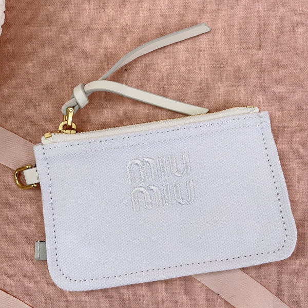 borsa hobo miu wander 20cm tessuto intrecciato bianco