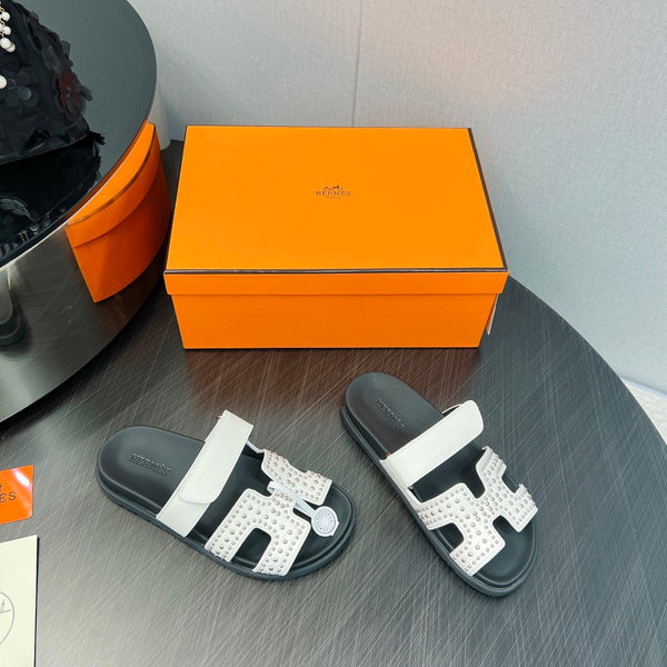 SANDALO CYPRUS BIANCO MIX NERO PELLE DI VITELLO STILIZZATA