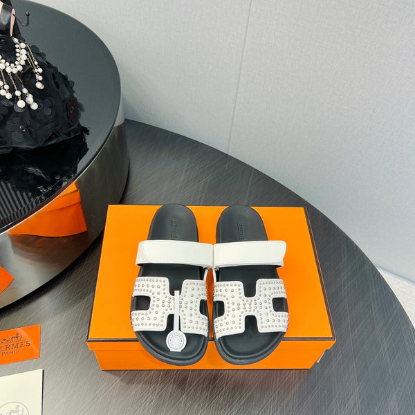 SANDALO CYPRUS BIANCO MIX NERO PELLE DI VITELLO STILIZZATA