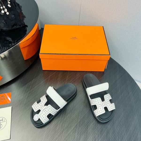 SANDALO CYPRUS BIANCO MIX NERO PELLE DI VITELLO STILIZZATA