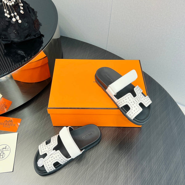 SANDALO CYPRUS BIANCO MIX NERO PELLE DI VITELLO STILIZZATA