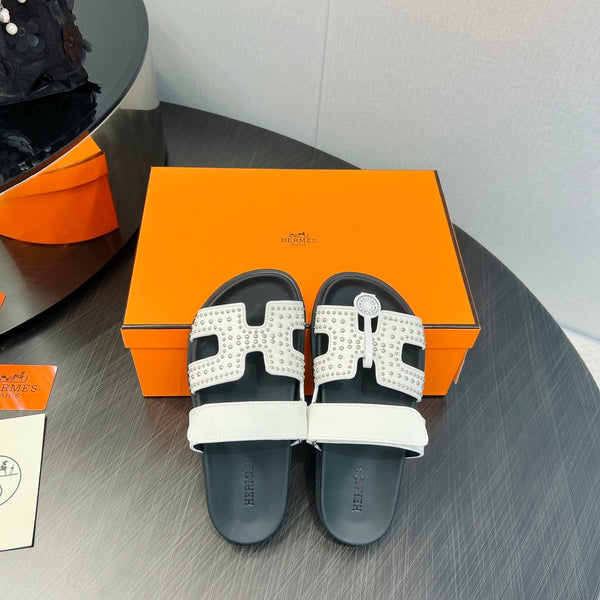 SANDALO CYPRUS BIANCO MIX NERO PELLE DI VITELLO STILIZZATA