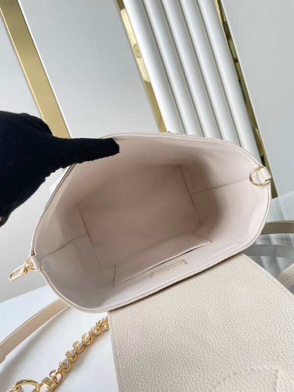 ZAINO DI RISERVA 22 IN PELLE CON STAMPA MONOGRAMMA CREMA