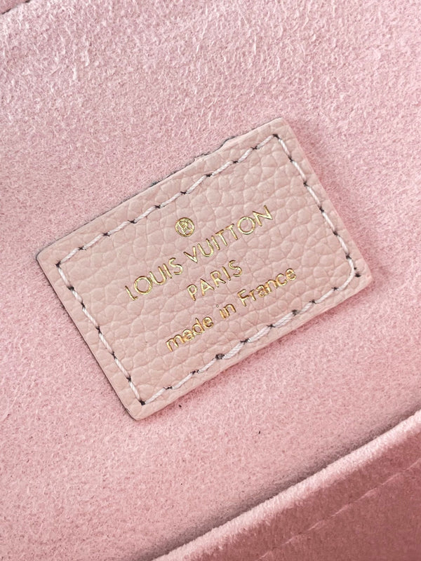 ZAINO DI RISERVA 22 IN PELLE CON STAMPA MONOGRAMMA ROSA CHIARO