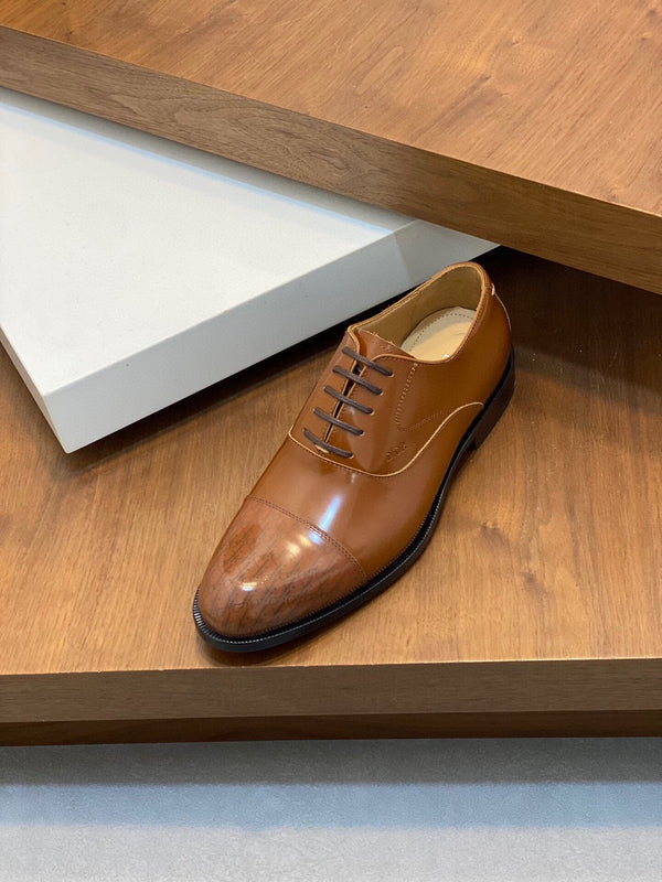 CD TIMELESS SIMPLE OXFORD TAWNY POLISHED CALFSKIN